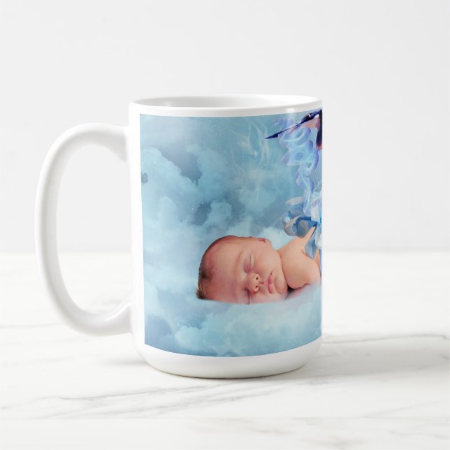 Taza De Café Bebé y cigüeña (Izquierda)