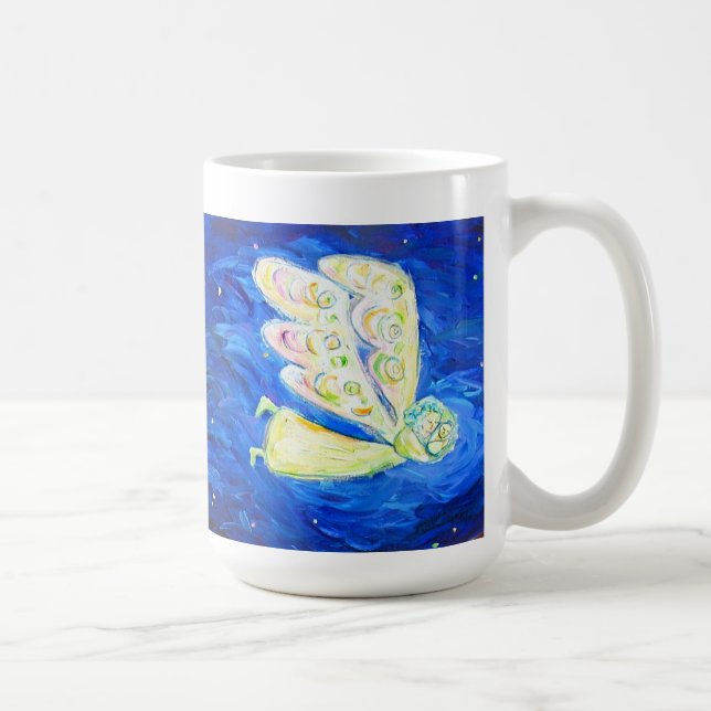Taza De Café Bebé y Guardian Angel Art Painting Mug (Derecha)