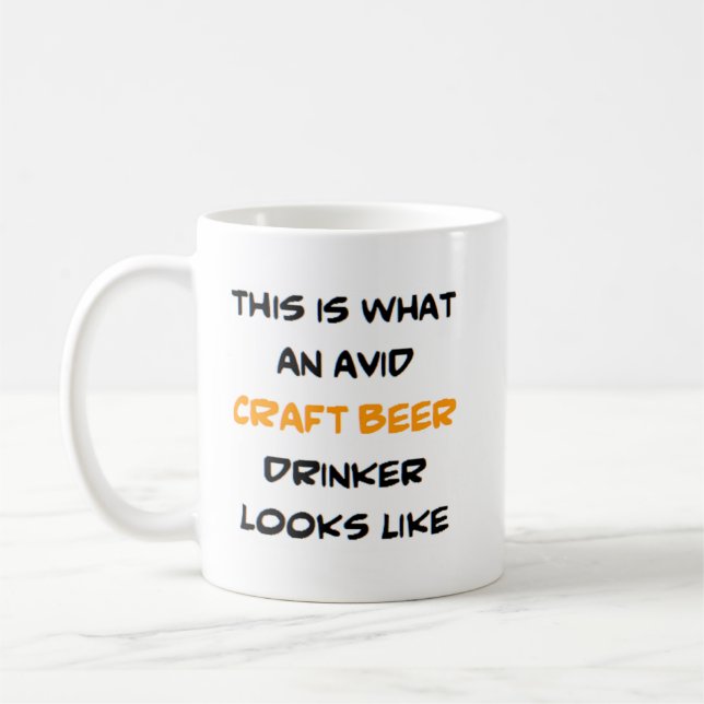 Taza De Café bebedor de cerveza artesanal, ávido (Izquierda)