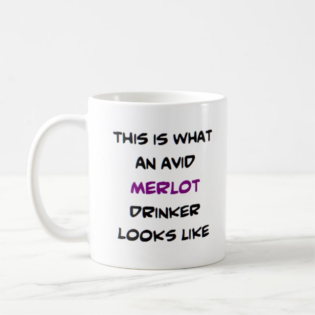 Taza De Café bebedor de merlot, ávido (Izquierda)