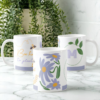 Taza De Café Beber-autiful Blooms: Mug personalizado amigable c