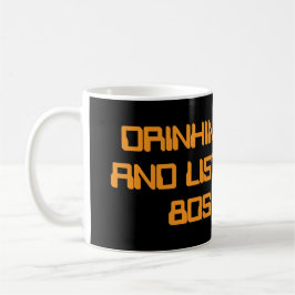 Taza De Café Beber café y escuchar música de los 80