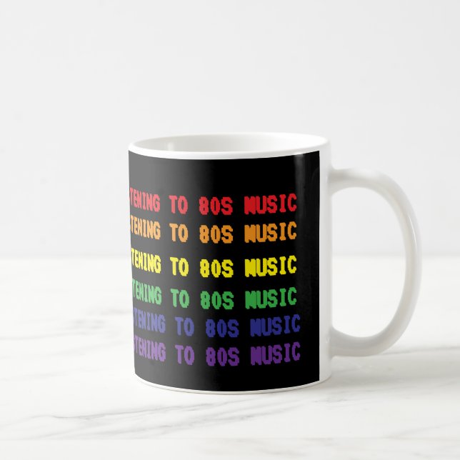 Taza De Café Beber café y escuchar música de los 80 (Derecha)
