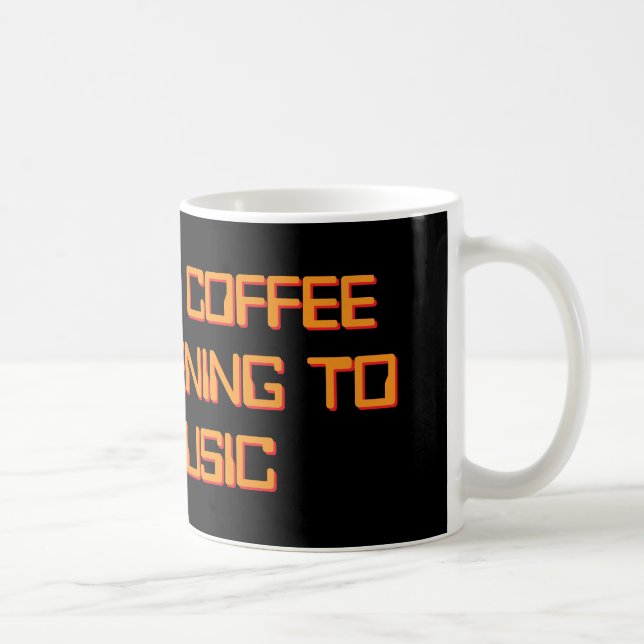 Taza De Café Beber café y escuchar música de los 80 (Derecha)