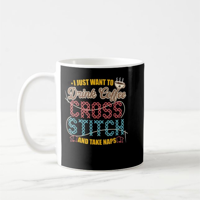 Taza De Café Beber de café de Cross Stitch (Izquierda)
