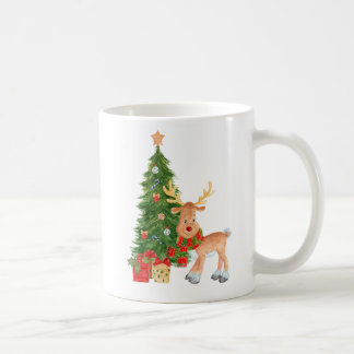 Taza De Café Beber de reno acuarela Mug