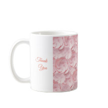 Beber floral Gracias Mug Color Rosa Suave