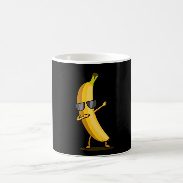Taza De Café Beber fruta bailarina gratamente amarilla Banana D (Centro)