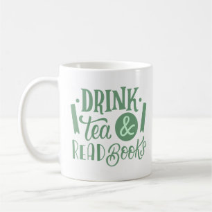 TAZA DE CAFÉ BEBER TÉ Y LEER LIBROS
