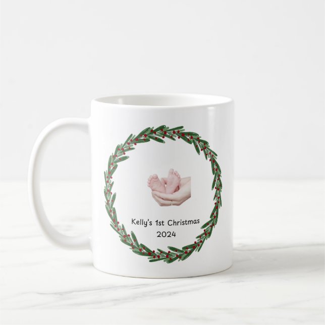 Taza De Café Bebés (Kelly's) Primer Personalizable de Navidades (Izquierda)