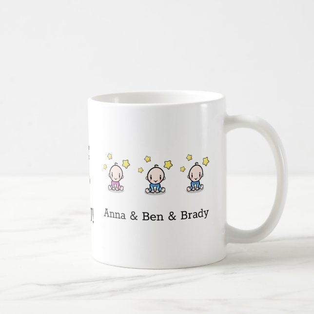 Taza De Café bebés trillizos: amamos el regalo de mamá, (Derecha)