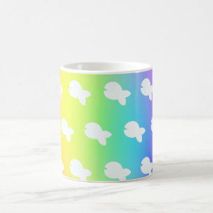 Taza De Café Bebida Arcoíris Pescado Blanquecino Café Té