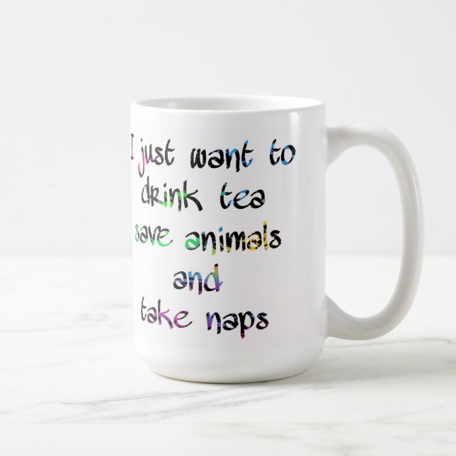 Taza De Café Bebida Café Salvar Animales Tomar Napas Animal Lov (Derecha)