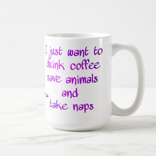 Taza De Café Bebida Café Salvar Animales Tomar Napas Animal Lov (Derecha)