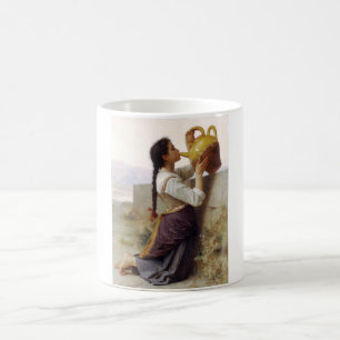 Taza De Café Bebida de Chica sedienta de un jug (paisaje rural)