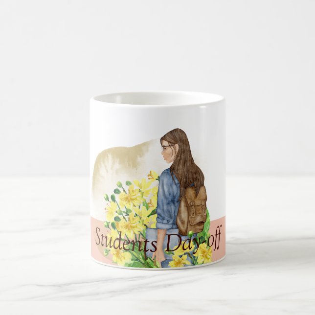 Taza De Café Bebida de día de estudiante (Centro)