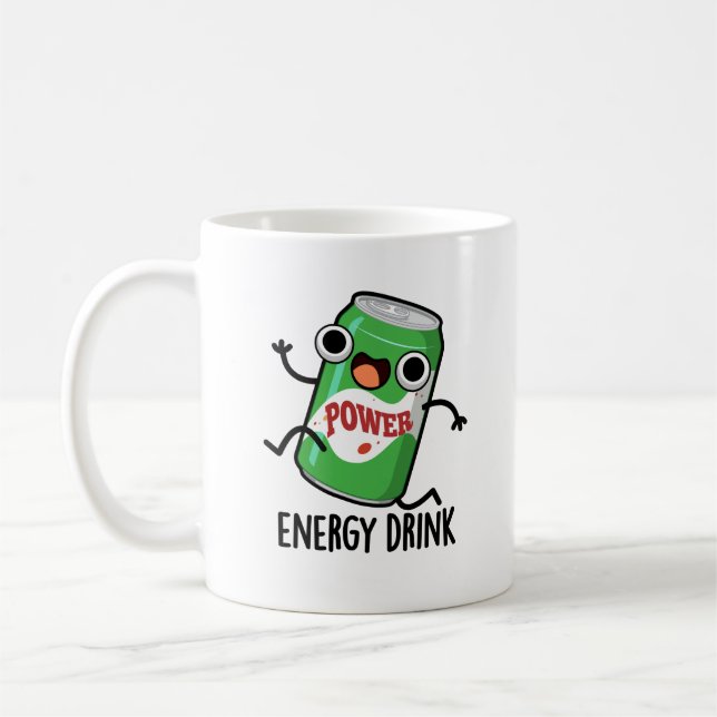 Taza De Café Bebida de energía divertida píun de bebida enérgic (Izquierda)