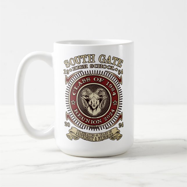 Taza De Café Bebida de South Gate Rams 15oz. (Izquierda)
