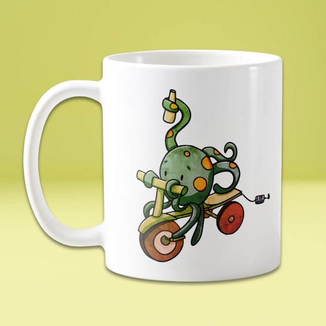 Taza De Café Bebida Octopus divertida retro (Subido por el creador)