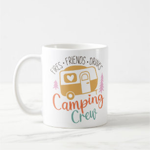 Taza De Café Bebidas de amigos de la tripulación de camping Fri