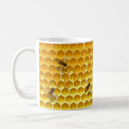 Taza De Café Bebidas de miel y abejas voladoras