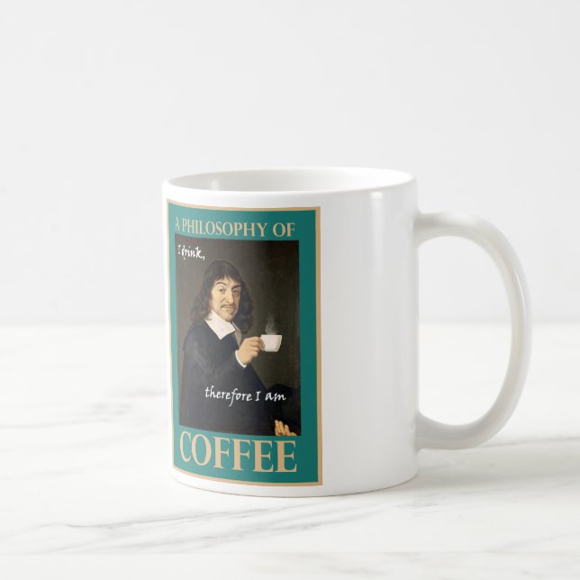 Taza De Café Bebo, por lo tanto estoy (Derecha)