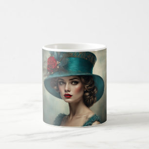 Taza De Café Becca Una Magnífica Dama De Arte Deco