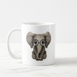 Taza De Café Becerro lindo del elefante del bebé con los