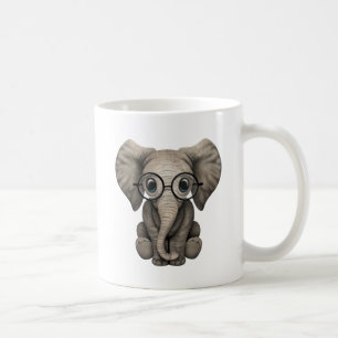 Taza De Café Becerro lindo del elefante del bebé con los