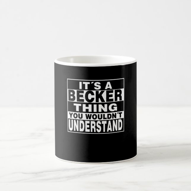 Taza De Café BECKER Apellido Personalizado (Centro)