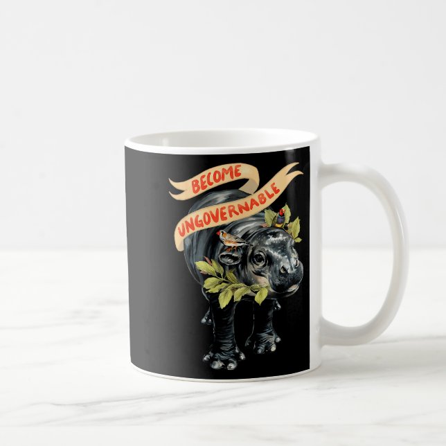 Taza De Café Become Ungovernable Funny Moo-deng  (Derecha)