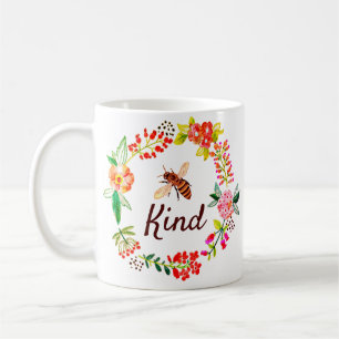 Taza De Café Bee amable floral