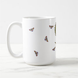 Taza De Café Bee And Sunflower Mug