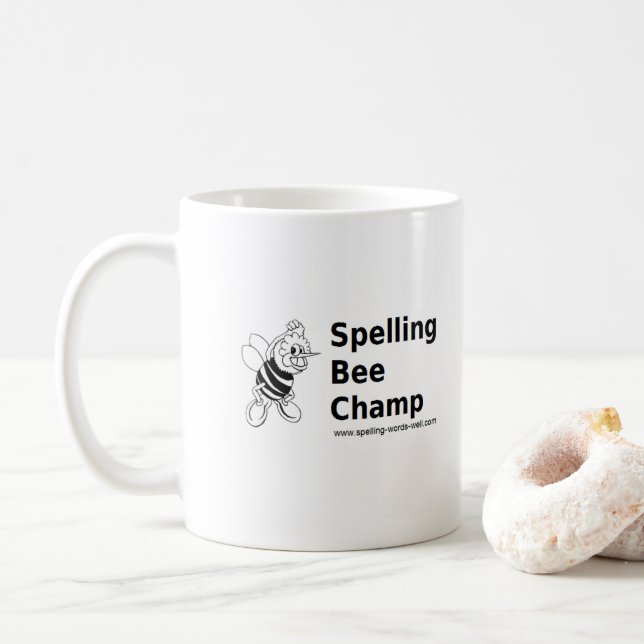 Taza De Café Bee Champ Spelling Mug (Con donut)