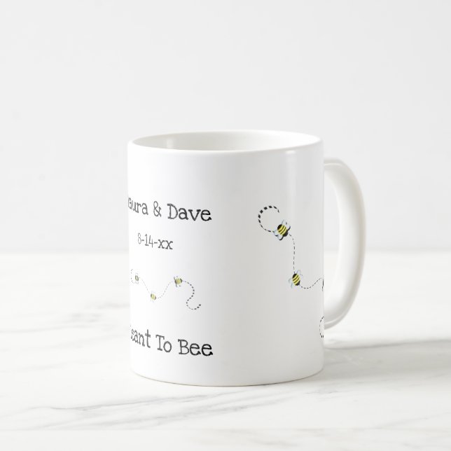 Taza De Café Bee Guay Personalizable Text Significó Ser Abejado (Anverso derecho)