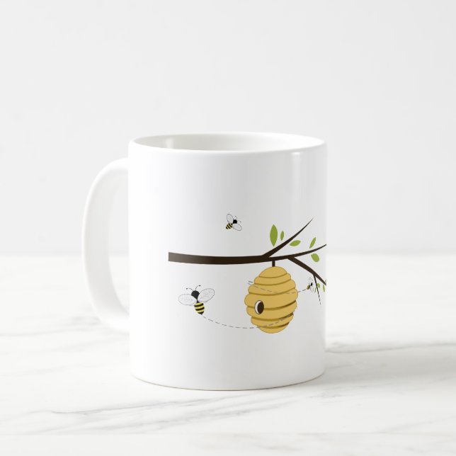 Taza De Café Bee Hive (Anverso izquierdo)