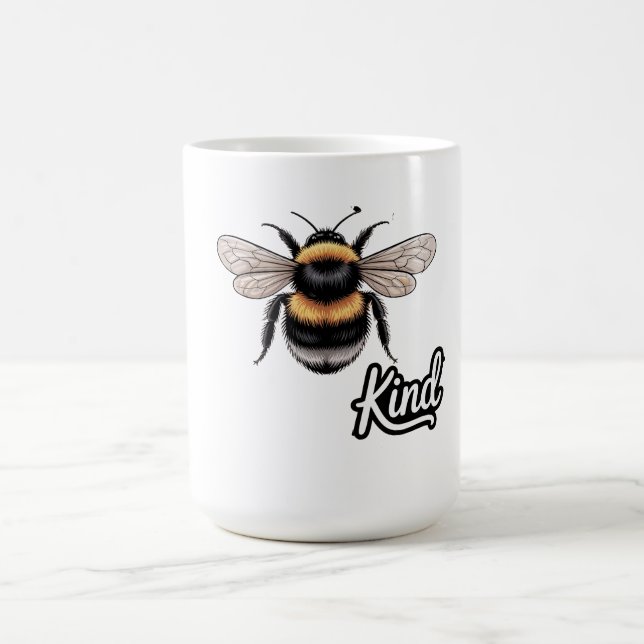 Taza De Café Bee Kind Cute Bumblebee Illustration - Inspiration (Centro)