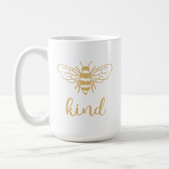 Taza De Café Bee Kind Gold (Izquierda)