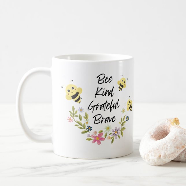 Taza De Café Bee Kind, gran valor (Con donut)