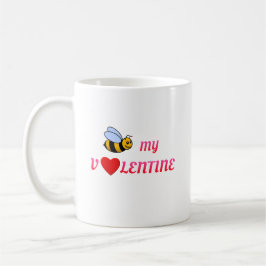 Taza De Café Bee My Valentine Red