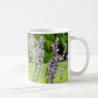 Taza De Café Bee on Lavender Summer Floral