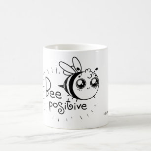 Taza De Café Bee Positive Funny Personalizado