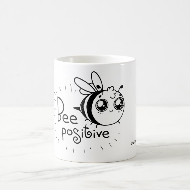 Taza De Café Bee Positive Funny Personalizado (Centro)