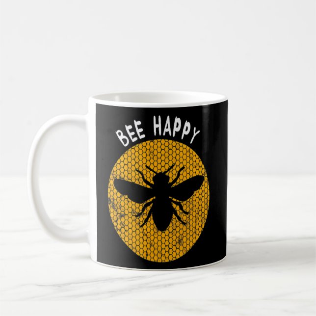Taza De Café Beekeeper Bee Happy Honeycomb (Izquierda)