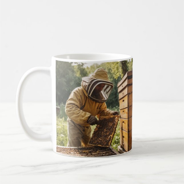 Taza De Café Beekeeper y Beehive (Izquierda)
