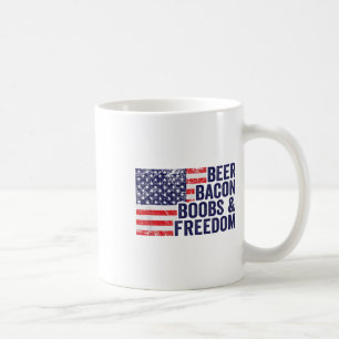 Taza De Café Beer Bacon S& Libertad - Graciosa Bandera Esta