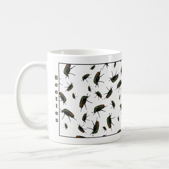 Taza De Café Beetle Bug Coffee Mug - Personalización opcional (Izquierda)