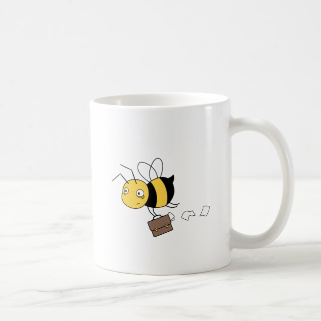 Taza De Café Beezness Bee, Cansada, Maletín de Abejas Estresada (Derecha)