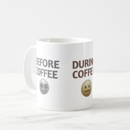 Taza De Café Before During After Coffee Mood Vector Art