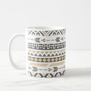 Taza De Café Beige étnico sin soldadura: patrón de cosecha